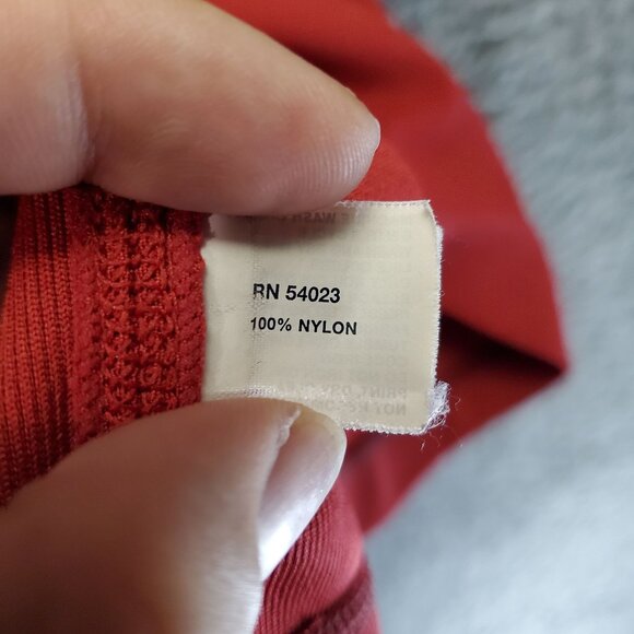 GAP Top Womens Large Red Athletic Fit Lightweight Nylon Long Sleeve Hoodie - Picture 4 of 9